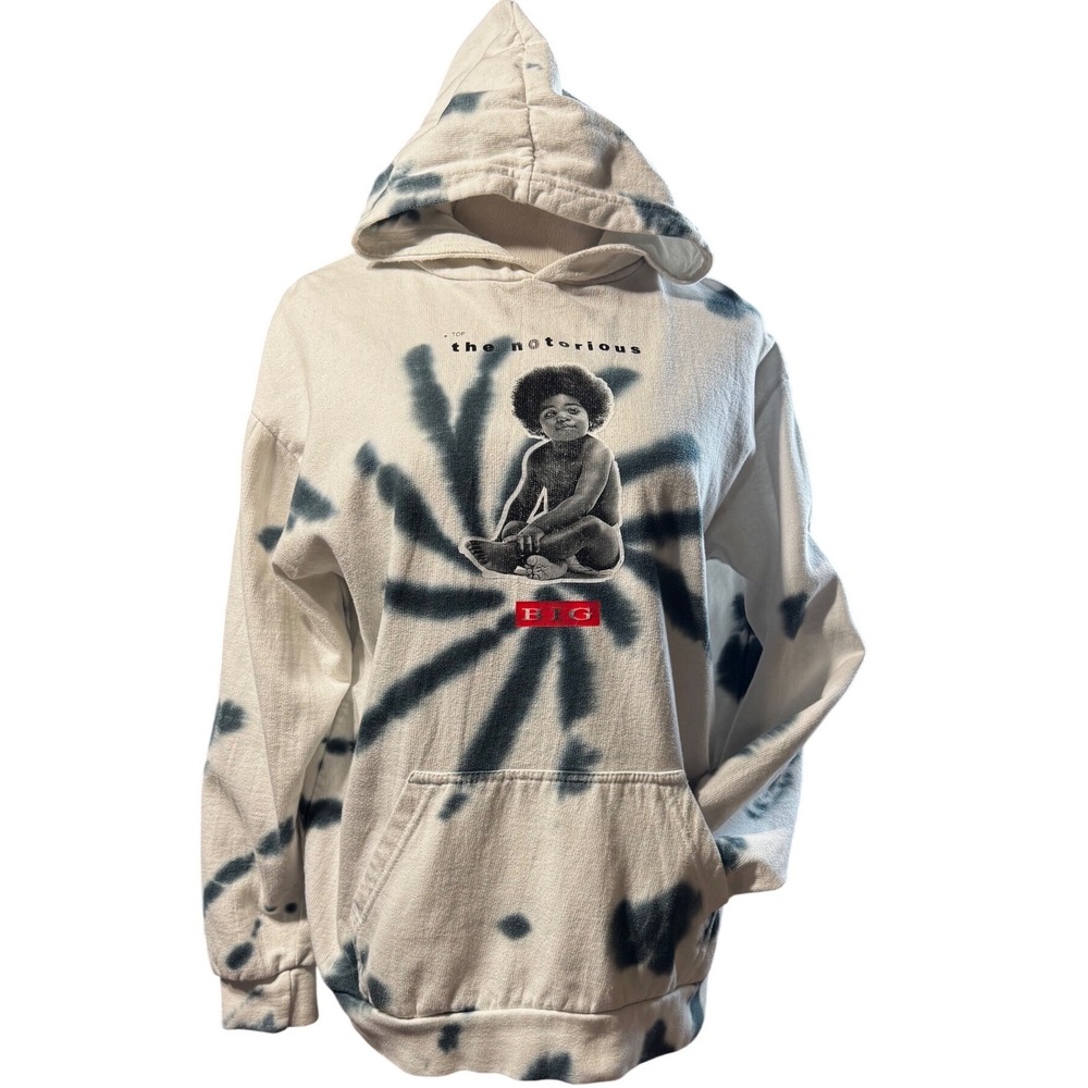 Notorious Biggie smalls Hoodie Mens Medium  Tie Dye‎ Ready To Die Graphic